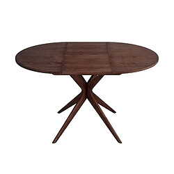 Ragaba, Jubi, table ronde, 90 x 90 x 75, Noyer, plaqué frêne naturel, extensible, pour 4 personnes,