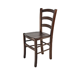 T M C S Tommychairs - Chaise VENICE Structure et assise en hêtre peindré en noyer