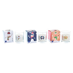 Bougie DKD Home Decor Noël Bonhomme de Neige (3 Unités)
