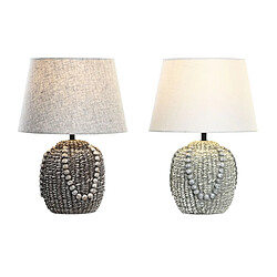Lampe de bureau DKD Home Decor Noir Tissu Polyester Vert Grès 220 V 50 W (24 x 24 x 34 cm) (2 Unités)
