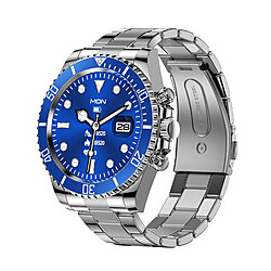 Montre connectée intelligente AW12 avec Bluetooth pour hommes - Cadran rotatif - bleu