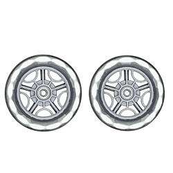 Globber Set 2 roues lumineuses blanches GO-UP/PRIMO/ELITE/ EXPERT/FLOW