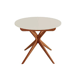 Ragaba Table à manger ronde - Blanc craie