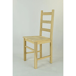 T M C S Tommychairs - Set 2 chaises RUSTICA en bois de hêtre poli, non traité, 100% naturel