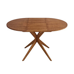 Ragaba, Jubi, table ronde, 90 x 90 x 75, Chêne, plaqué frêne naturel, extensible, pour 4 personnes,