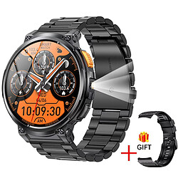 Montre connectée homme - Appels Bluetooth - Écran 1,85" - IP68 étanche - Compatible Android/iOS Noir