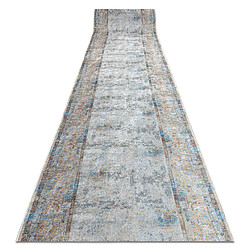 RUGSX TAPIS DE COULOIR antidérapant LOTUS BORDERO 95111 gris beige lavable 100cm 100x400 cm