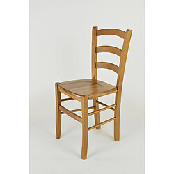 T M C S Tommychairs - Set 4 Chaises VENICE Structure et assise en hêtre peindré en chêne