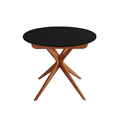 Ragaba Table à manger ronde extensible - Noir