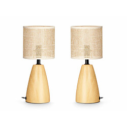 Gift Decor Lampe de bureau Marron 60 W 2 Unités