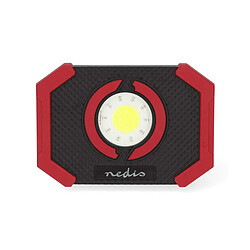 Avis Nedis Lampe de Travail à LED 10W 1000lm Rechargeable avec Support Aimanté Noir / Rouge