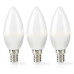 Nedis lot de 3 ampoules LED bougie E14 - 2700 K