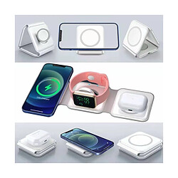 Acheter QDOS Chargeur sans Fil 3-en-1 PowerMag MagSafe Pliable Blanc