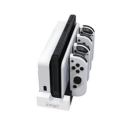 Ipega Station de Charge 4-en-1 pour Nintendo Switch et Joy-Con Blanc