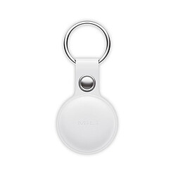 Mili Tracker Porte-clés MiTag Simili Cuir Apple Find My IP67 Blanc
