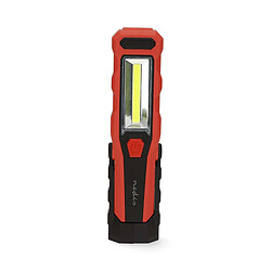 Nedis Lampe de Travail à LED 4W 300lm Rechargeable avec Crochet et Aimant Noir / Rouge