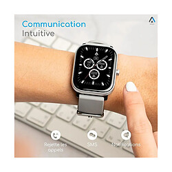 ABYX Montre Connectée Multisport 1.6" Fit Ozone 3 IP68 Suivi Santé Gris pas cher