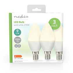 Avis Nedis lot de 3 ampoules LED bougie E14
