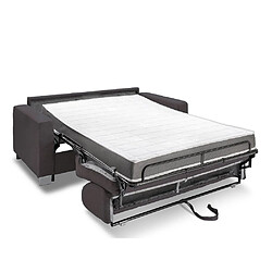 Avis Inside 75 Canapé 3 places DOMUS V2 convertible EXPRESS sommier lattes 140cm matelas 16cm tissu tweed twist graphite