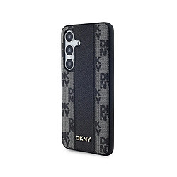 Acheter DKNY Coque Protection pour Galaxy S24 MagSafe Motif Damier Noir