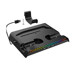 Ipega Station de Charge RGB Multifonction pour PS5 Slim avec Refroidissement Noir