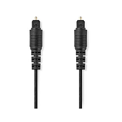 Nedis Câble Audio Optique Toslink Male Male 2m Son Numérique Noir Câble audio optique Toslink - Connecteurs mâle-mâle - Longueur 2 m