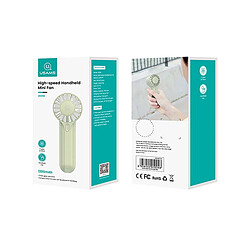 Acheter Usams Mini Ventilateur de Poche Portable 3 Vitesses Compact Rechargeable 1200mAh Vert