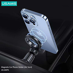 Usams Support de Voiture pour Smartphone Compatible MagSafe Fixation Grille Noir pas cher