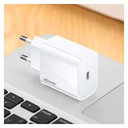 Avis Usams Chargeur Secteur USB-C Powery Delivery 3.0 20W Ultra-Rapide Compact Blanc