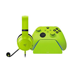 Razer Pack Casque Gaming Kaira X et Chargeur Rapide pour Manette Xbox Vert citron