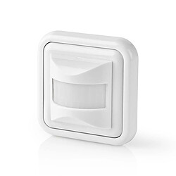 Nedis Détecteur de Mouvement Intérieur Type F 160° 500W 3 à 2000Lux Capteur PIR 9m Blanc