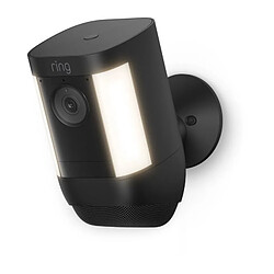 Caméra de Surveillance - RING - Spotlight Pro Batterie - Noir - Vision nocturne - HD 1080p - Sans fil