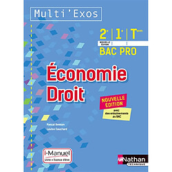 Economie, droit, 2de, 1re, terminale bac pro : i-manuel, livre + licence élève