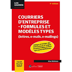 Courriers d'entreprise : formules et modèles types (lettres, e-mails, e-mailings)