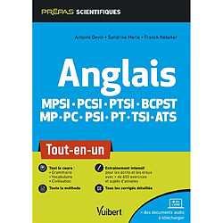 Anglais : MPSI, PCSI, PTSI, BCPST, MP, PC, PSI, PT, TSI, ATS : tout-en-un - Occasion