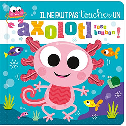 Il ne faut pas toucher un axolotl rose bonbon !