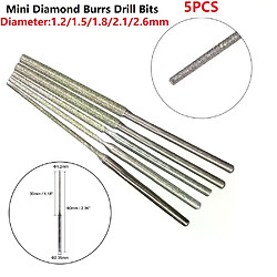 Mini forets diamant affûtage bois - 5 pièces