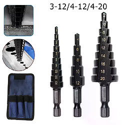 Forets étagés HSS pour métal - 3 pièces