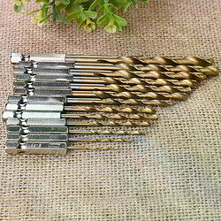 Forets hélicoïdaux en acier rapide, 13 pièces