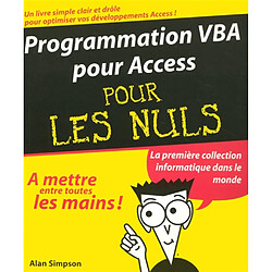 Programmation VBA pour Access pour les nuls - Occasion