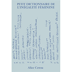 Petit dictionnaire de l'inégalité féminine