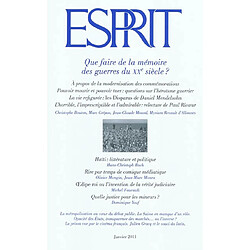 Esprit, n° 371. Que faire de la mémoire des guerres du XXe siècle ?