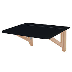 Ragaba, Klapp, table pilante rectangulaire 60 x 70, Noir, pour 2 personnes