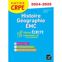 Histoire géographie, EMC : épreuve écrite d'admissibilité : CRPE 2024-2025