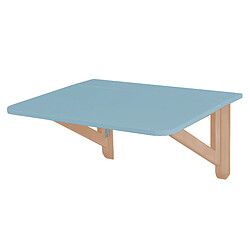 Ragaba, Klapp, table pilante rectangulaire 60 x 70, Bleu tendre, pour 2 personnes