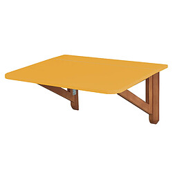 Ragaba, Klapp, table pilante rectangulaire 60 x 70, Genêt jaune, chêne, pour 2 personnes