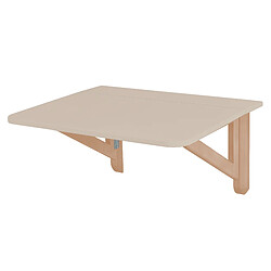 Ragaba, Klapp, table pilante rectangulaire 60 x 70, Brun beige, pour 2 personnes