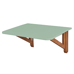 Ragaba,Klapp, table pilante rectangulaire 60 x 70, Vert sauge, chêne, pour 2 personnes