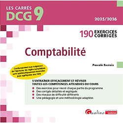 Comptabilité : 190 exercices corrigés : DCG 9, 2025-2026