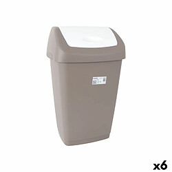 Corbeille à papier Tontarelli Aurora Gris 55 L (6 Unités)